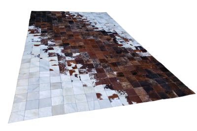 Tricolor River Cowhide Rug 