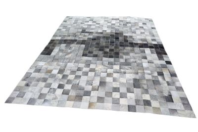 Light & Dark Gray cowhide rug 