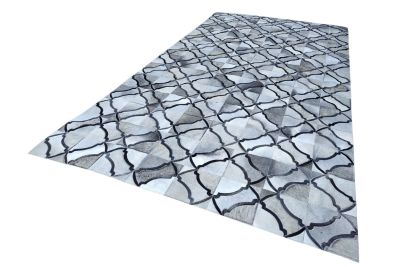 Gray exotic cowhide rug
