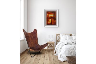 Butterfly 2020 brown leather chair - black frame