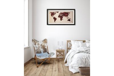 Tripolina cowhide chair, brown and white & natural frame 