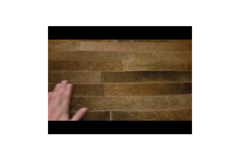 Brown stripes cowhide rug 10 x 12 ft (305 x 366 cm)