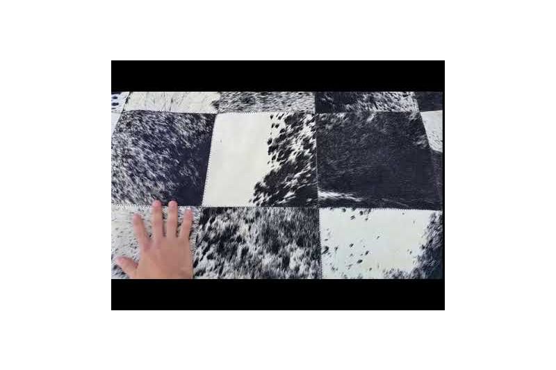 Salt and pepper cowhide rug 10 x 12 ft (305 x 366 cm)
