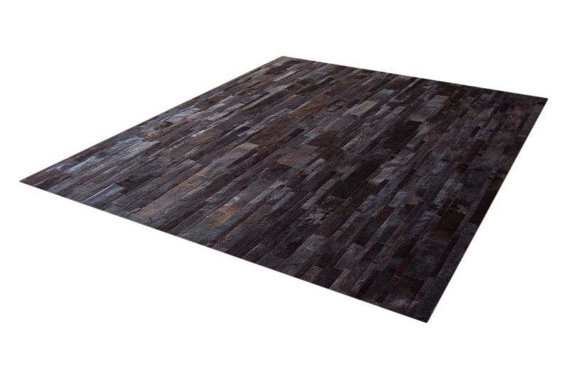 Chocolate stripes cowhide rug